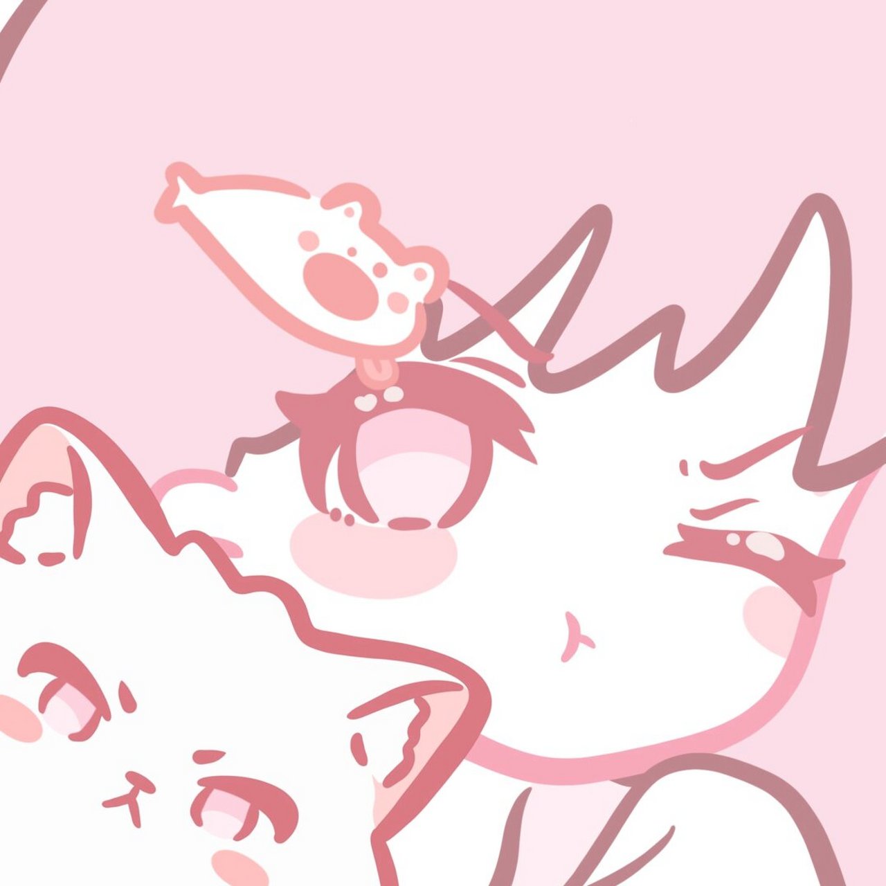 画面不够 猫猫来凑 #画画# #简笔画# #q版# #头像# #可爱头像# #女生