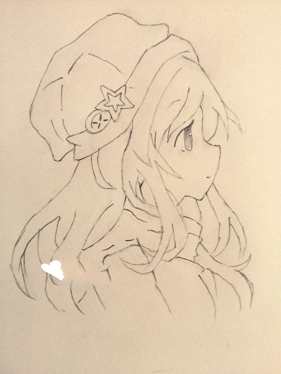 画个侧脸小姐姐(过程)