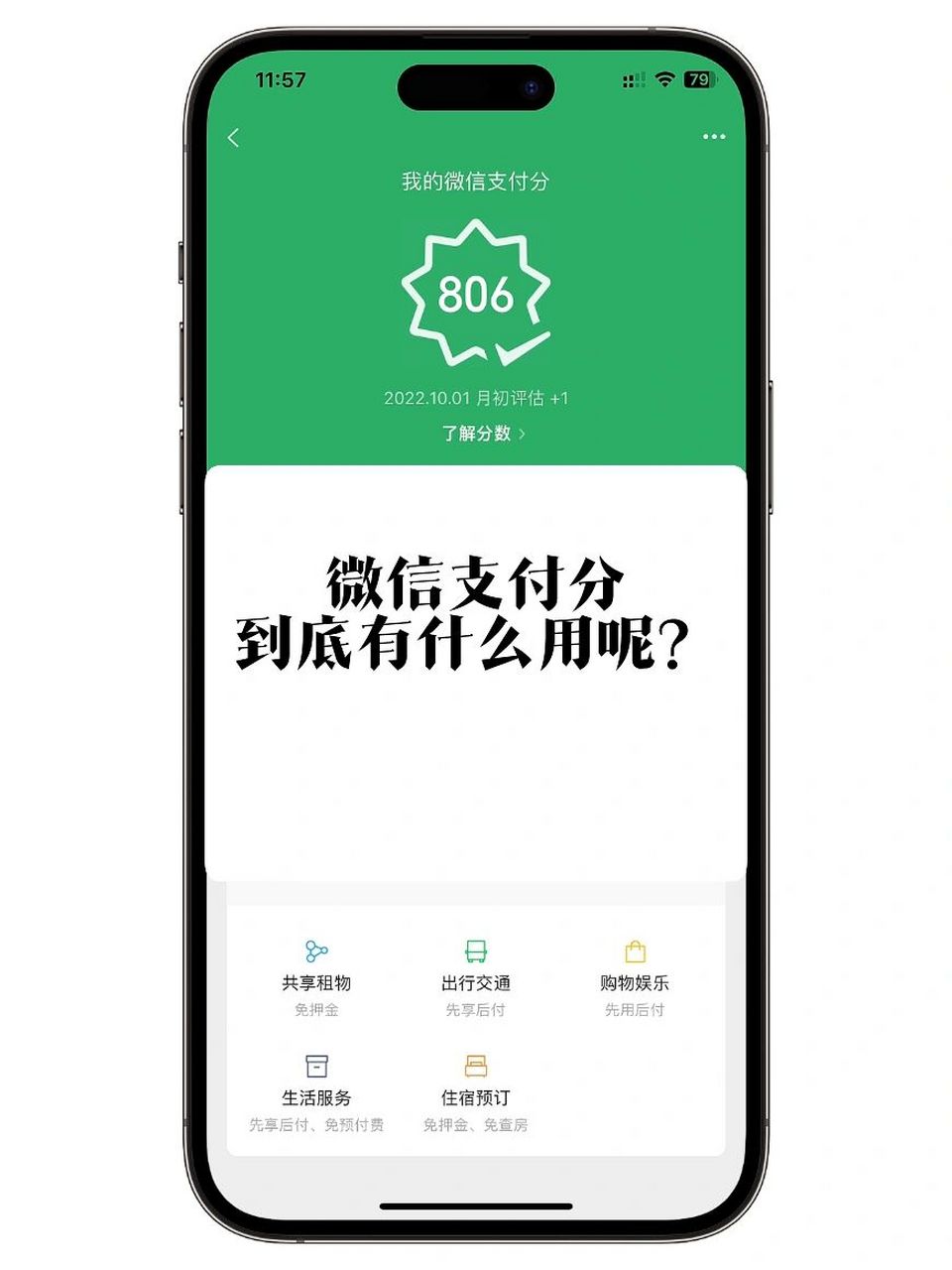 微信支付分到底有什么用呢?那些场景下可以使用?