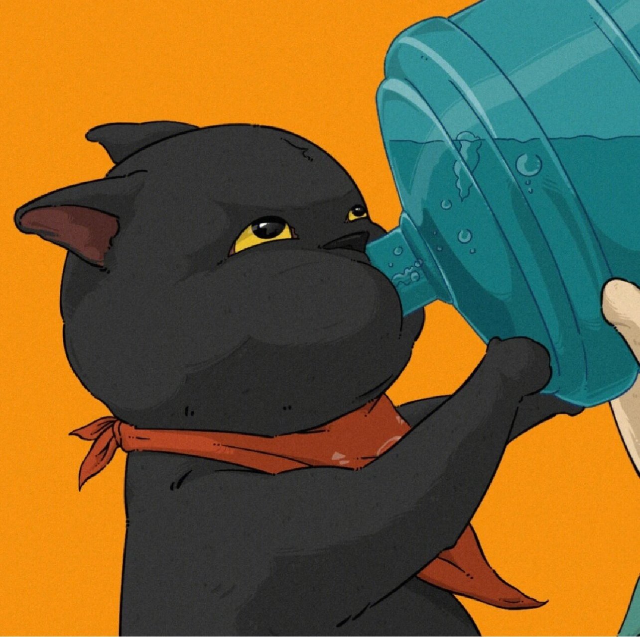 猫咪喝水情侣头像 啥也不说了,要的自取,不会去水印就私聊发原图