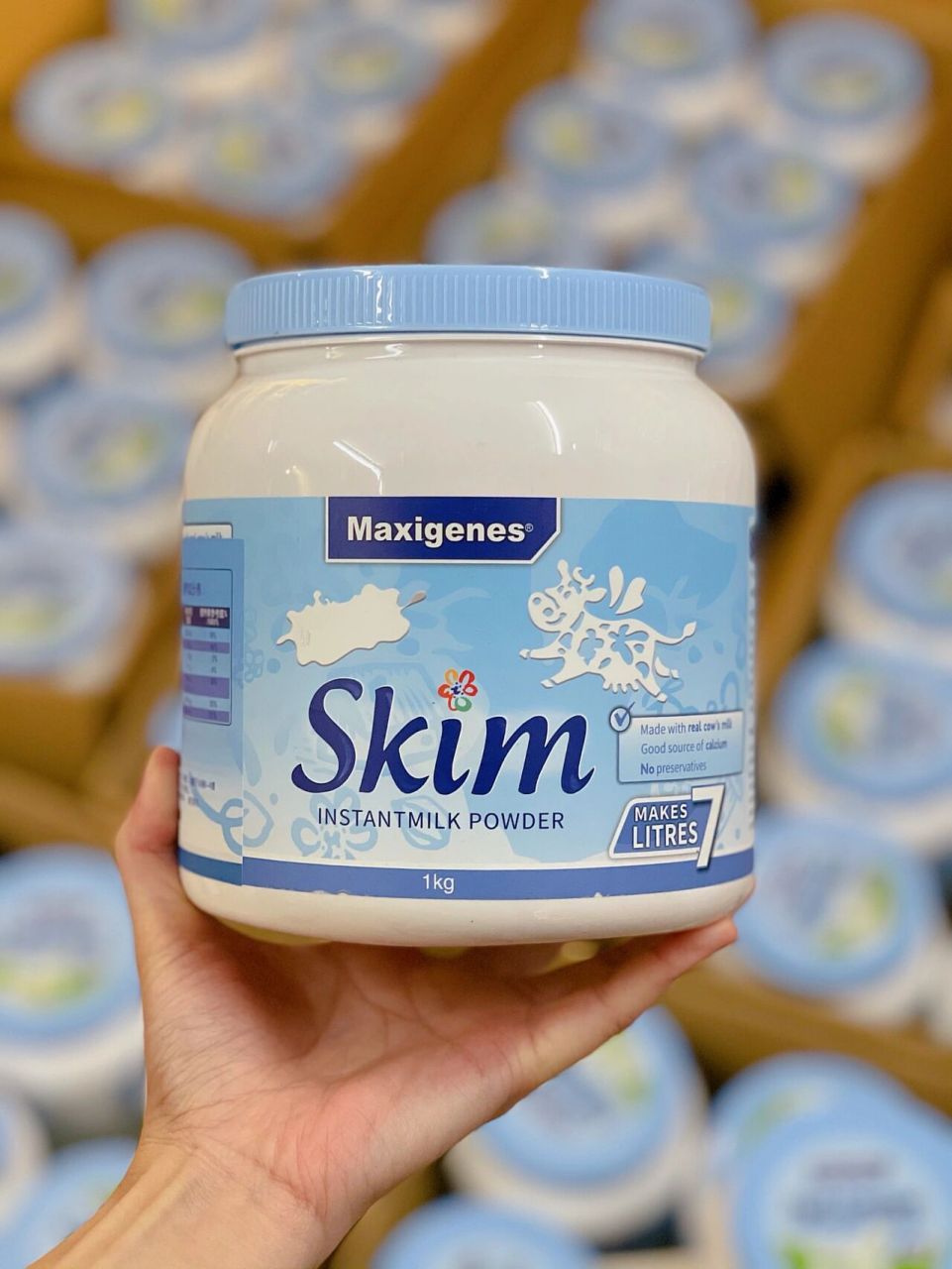 蓝妹子脱脂奶粉90 无糖配方 不容易发胖 奶香味也是浓郁的,只是脱去