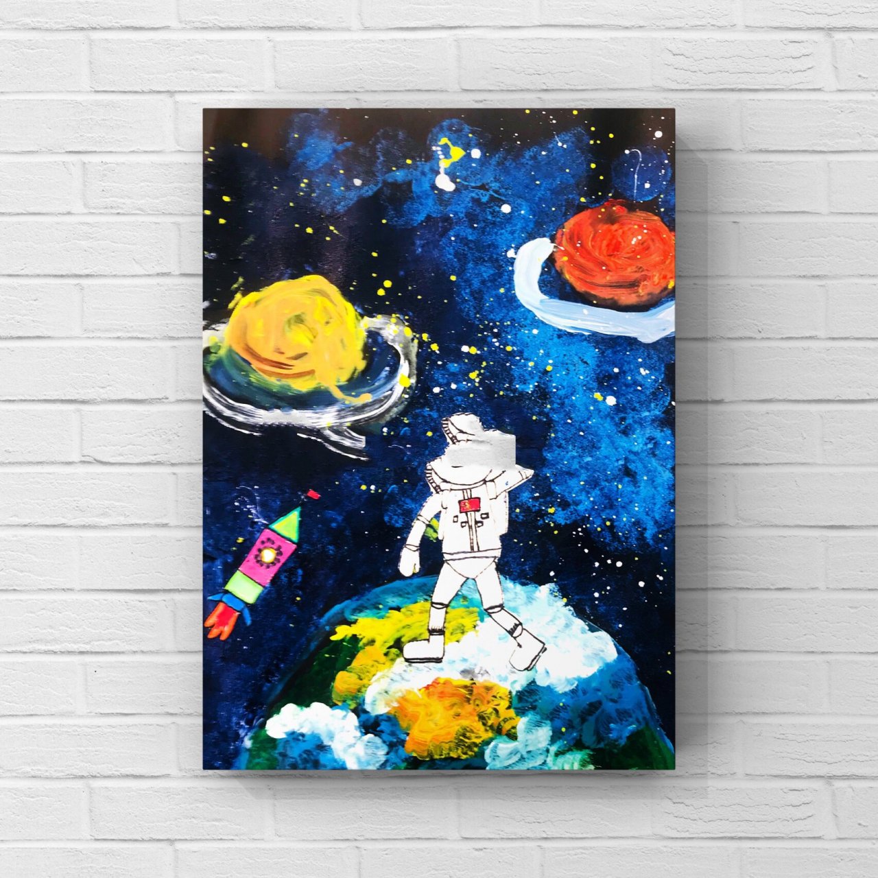 《中国骄傲-神舟十二号》5-6岁创意美术 英雄出征,穿云破日!