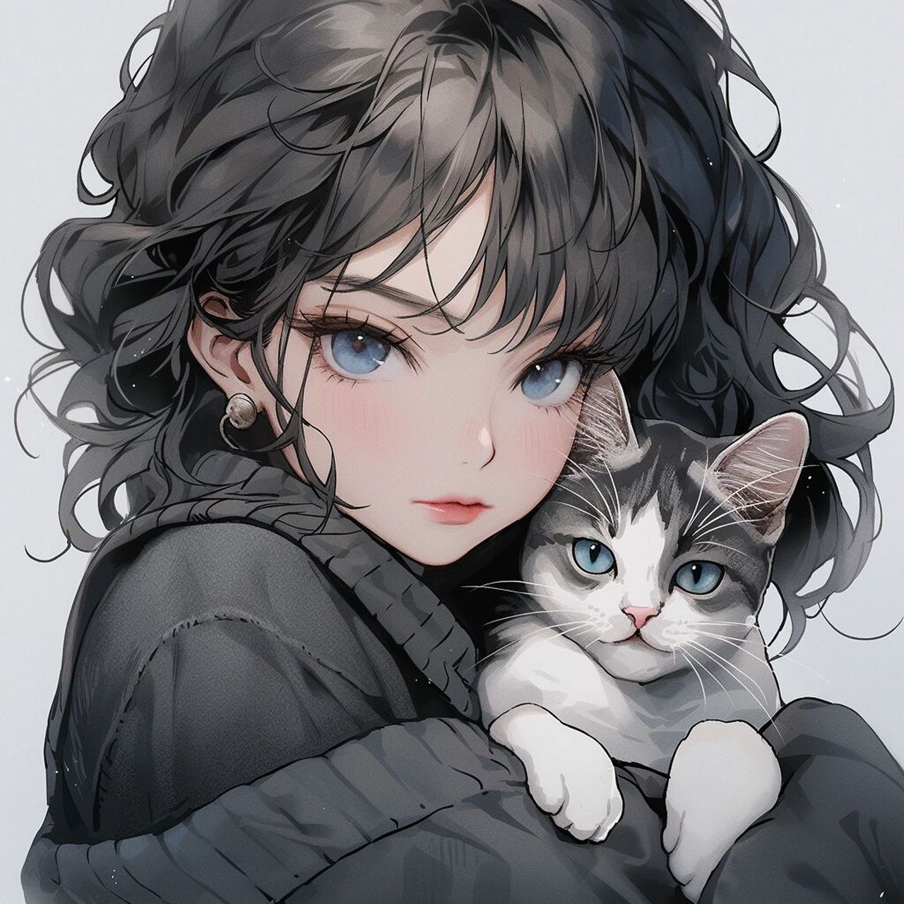 女生抱猫头像16图 一些抱宠物的女生头像 	 下次出一些抱98的女生