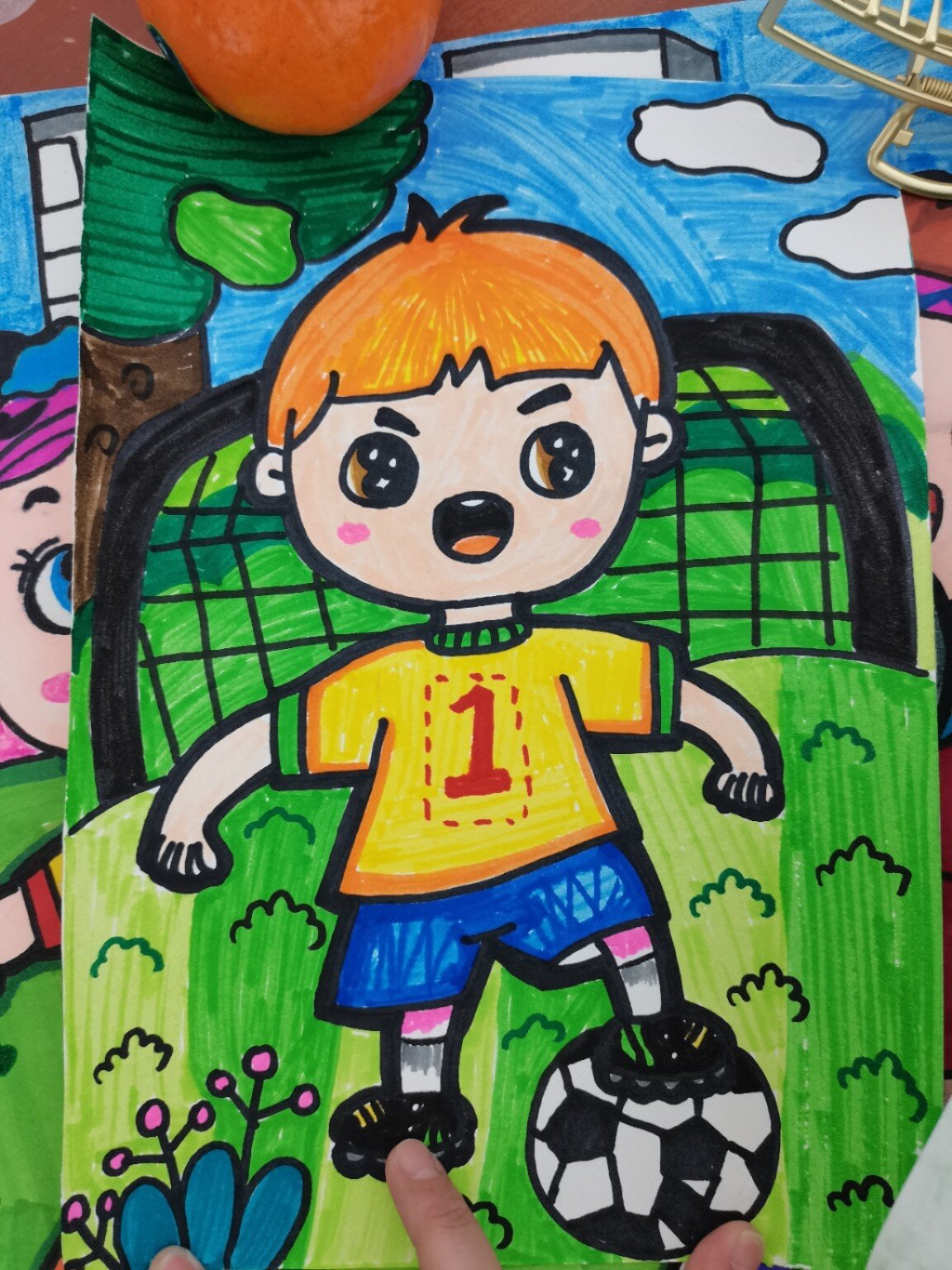 幼儿足球儿童画