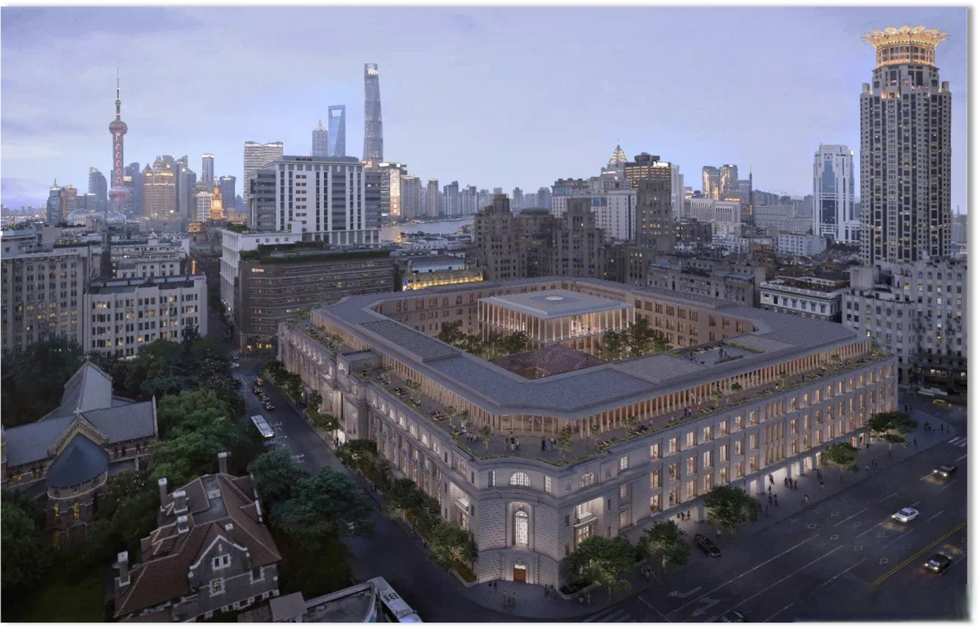 文物动态#4月24日,上海黄浦区160街坊保护性综合改造项目结构围合