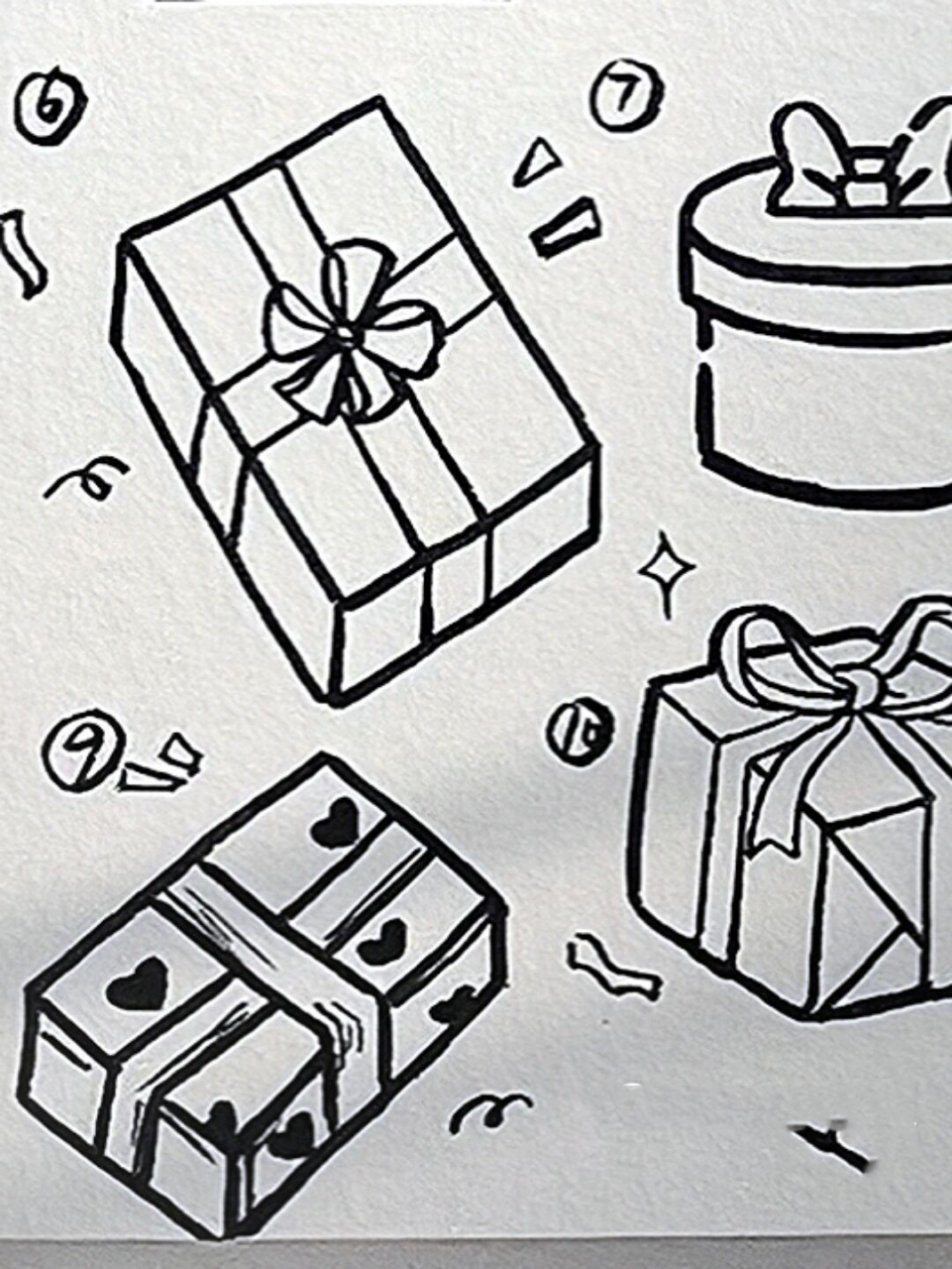 今日简笔画(18)98‖礼物97盒简笔画96 愉快的国庆假期结束啦