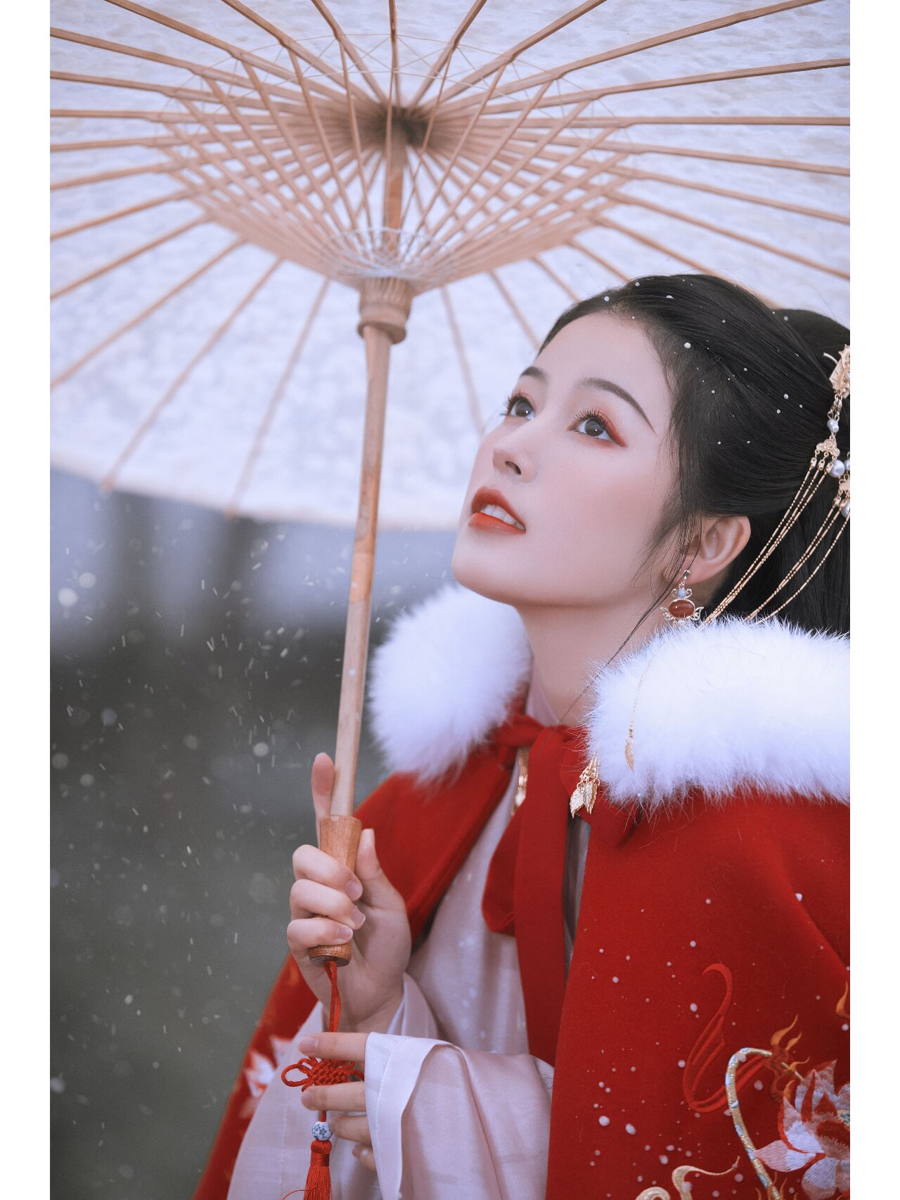 梦幻唯美的汉服雪景7615轻松拍出古装剧氛围