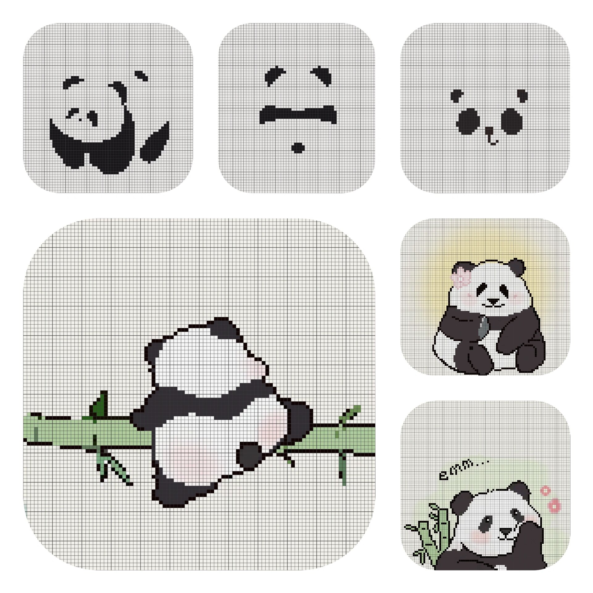 熊猫像素画