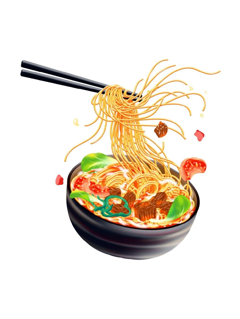 面食素材|面条素材|拉面|国潮素材|中国风 ✨今天的素材🈶 🔍