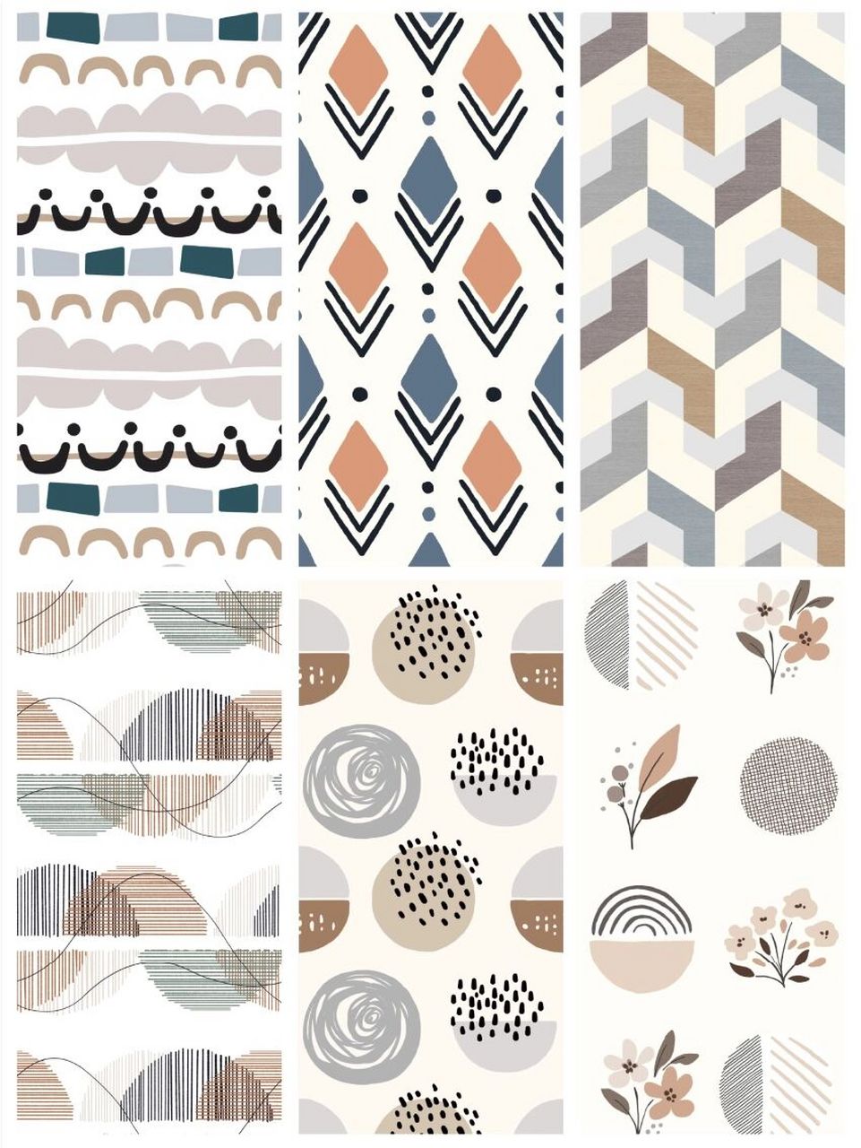 47期 休闲北欧风 手机壁纸插画9595 花型 | 图案设计 可约稿 | 可