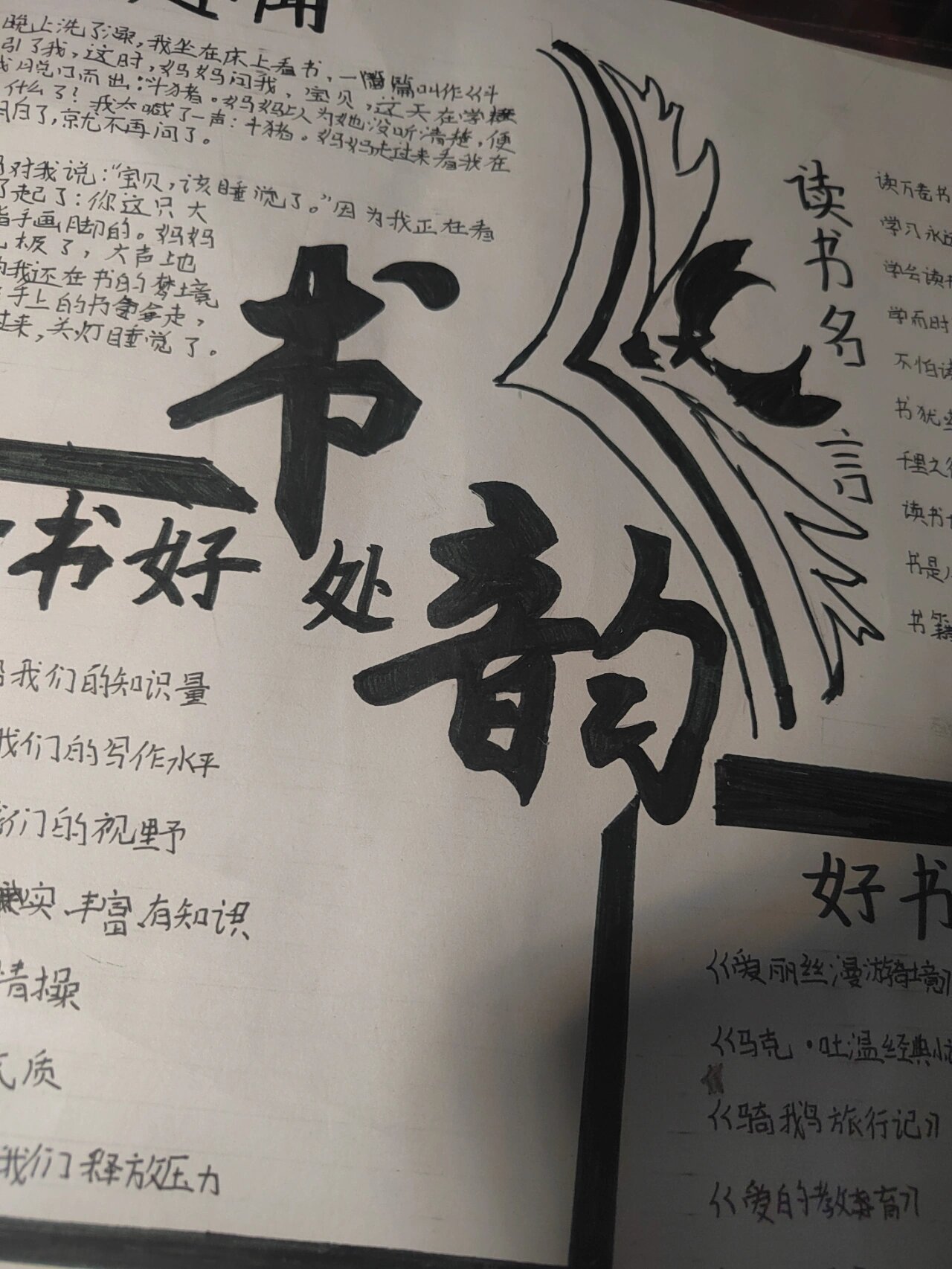 读书手抄报(黑白篇@可可小书屋的动态