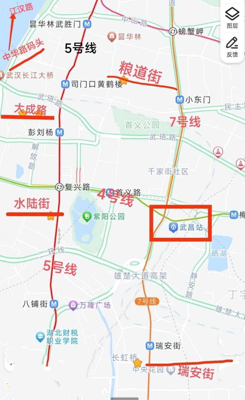 武昌火车站路线图图片