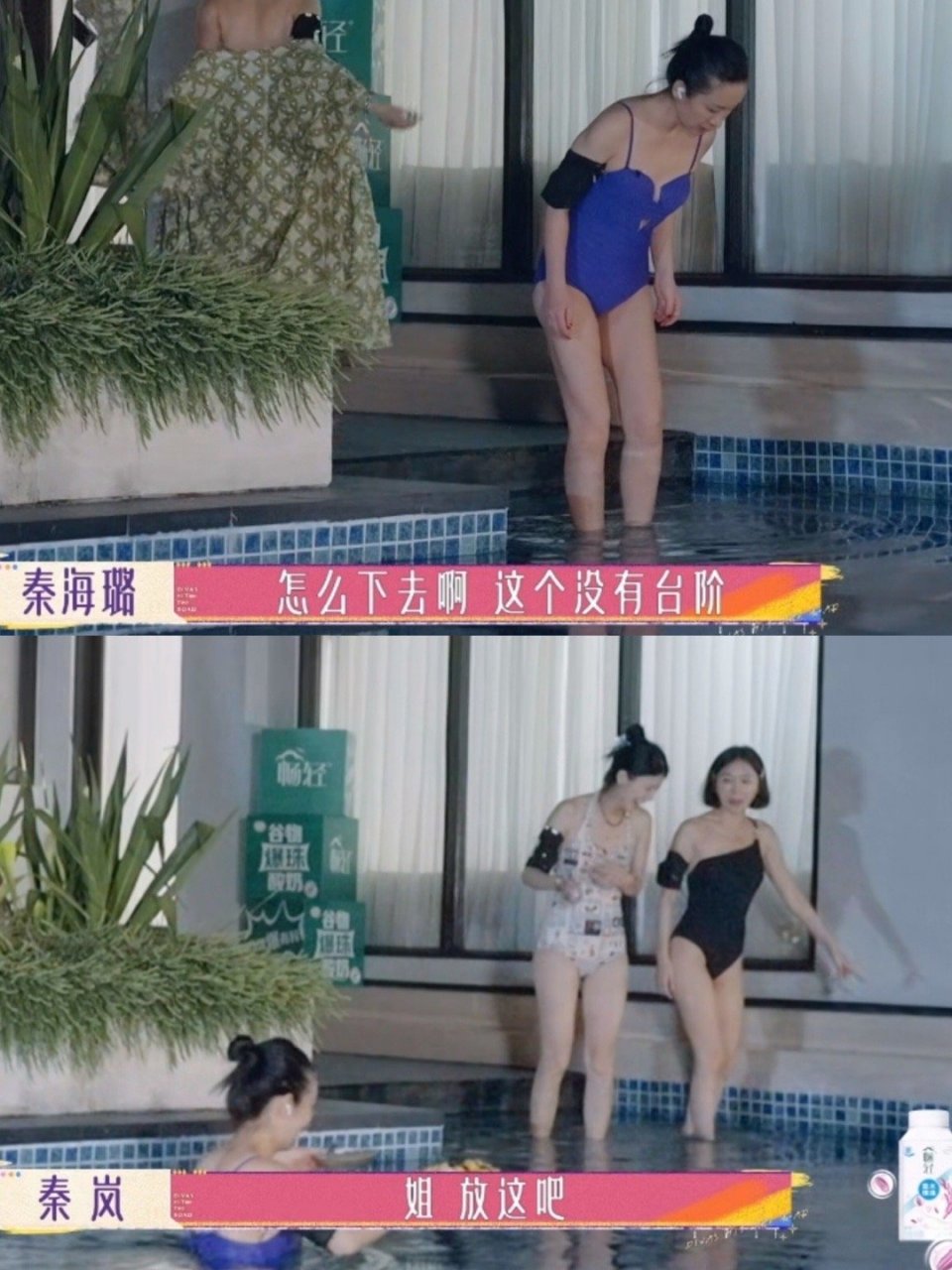 秦岚,赵昭仪大方秀泳装,还是女明星自律,秦海璐这个年纪身材还是很好