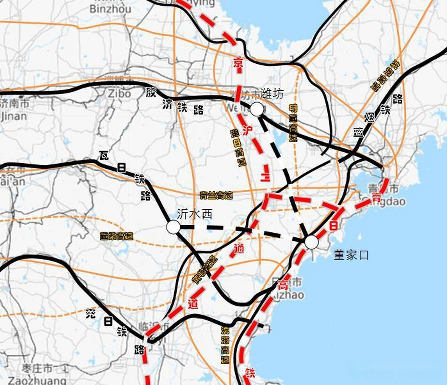 黄岛区空间格局,交通运输(高铁,高速,城市轨道交通等)十四五规划山东