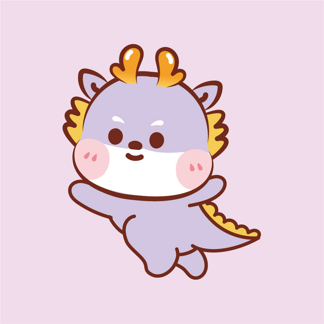 小飞龙ip卡通形象大吉大利头像 小飞龙ip卡通形象,治愈系ip,元气满满