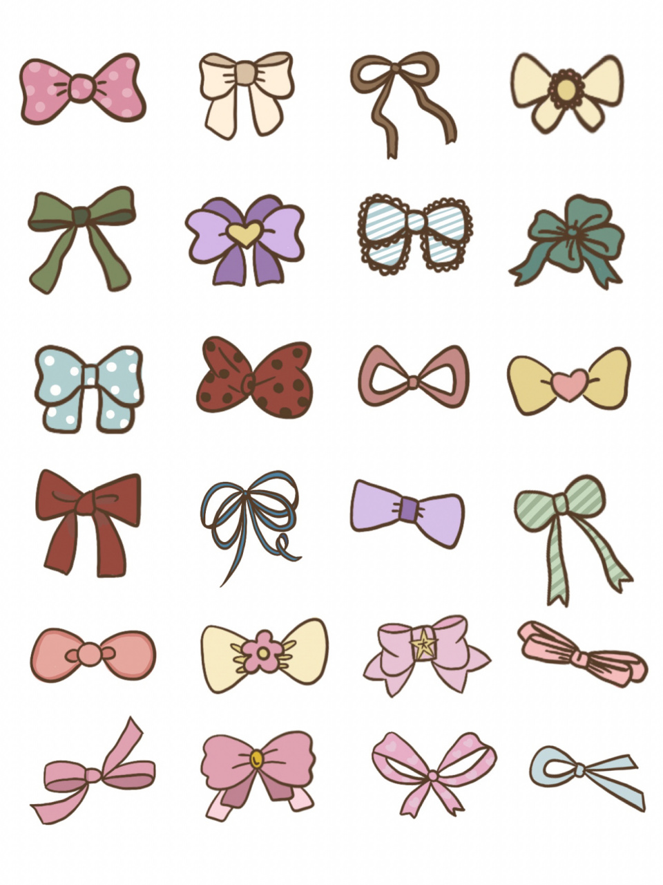 手账素材|可爱蝴蝶结96画法大全 零基础蝴蝶结画法教程都在这里啦