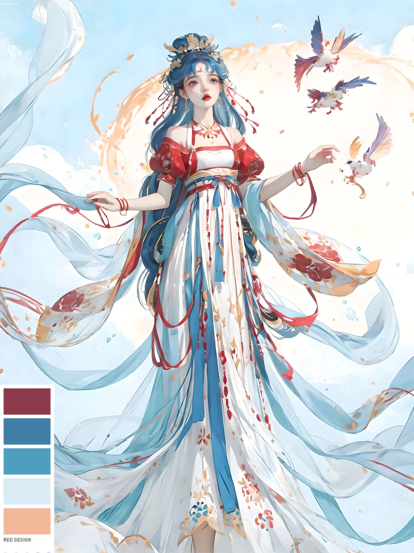 古装搭配🍃 翱翔天际的女子