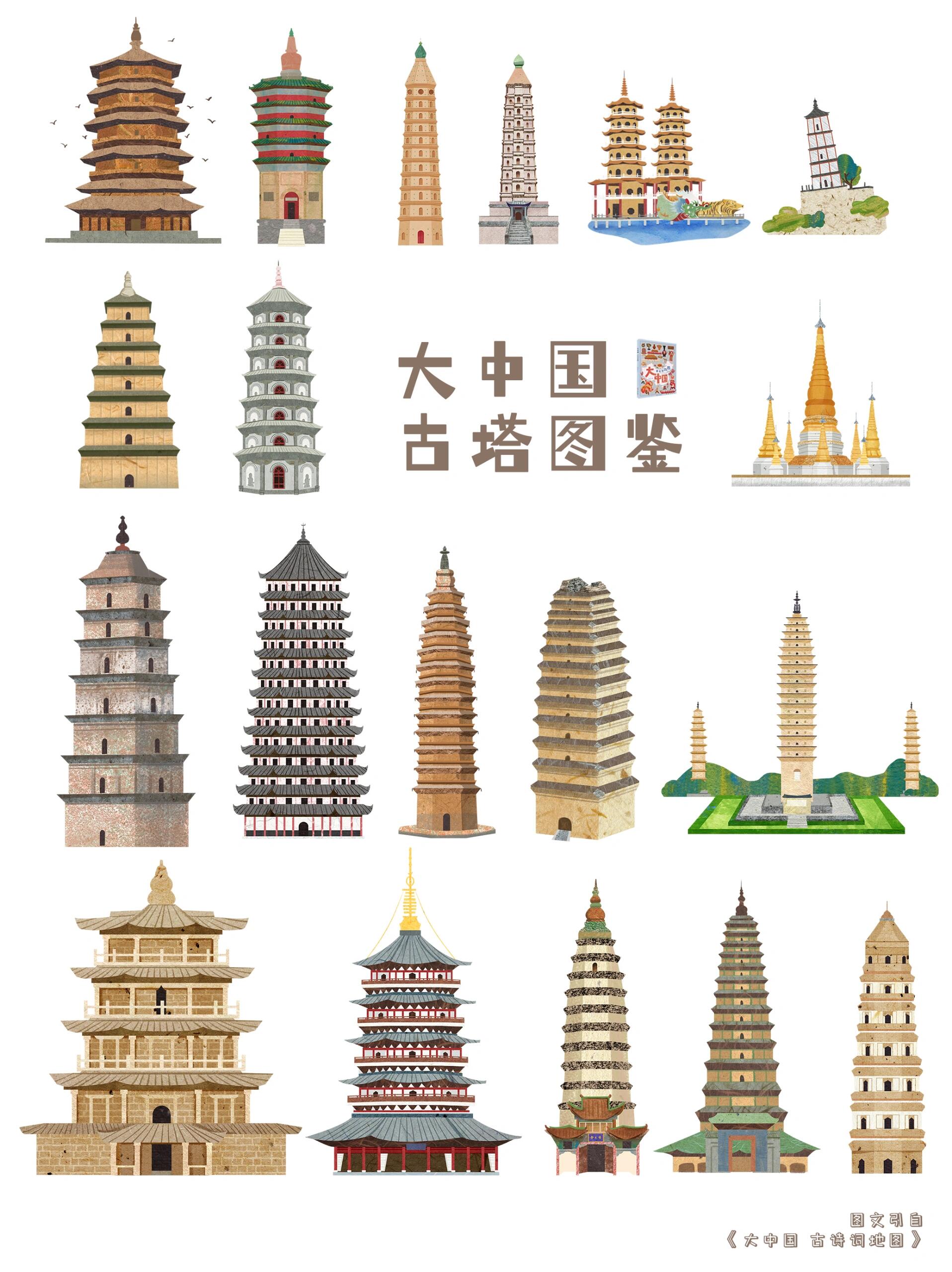 你没去过的古塔 !都整理成插画图鉴 收藏!