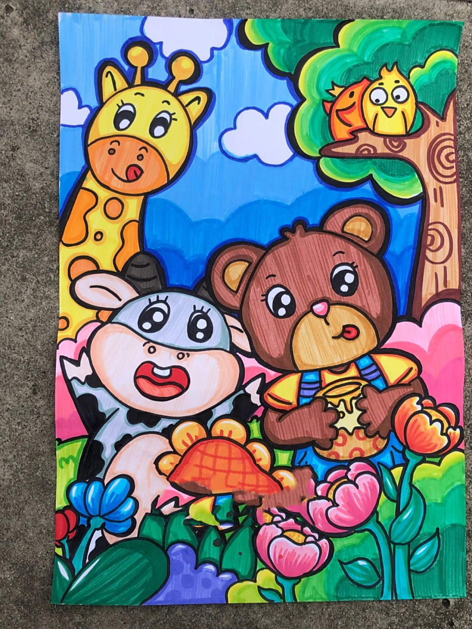 森林动物动物狂欢主题画 森林各种小动物,改一改就是动物音乐盒啦