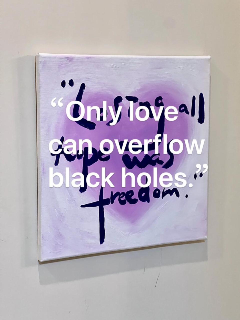 "only love can overflow black holes.