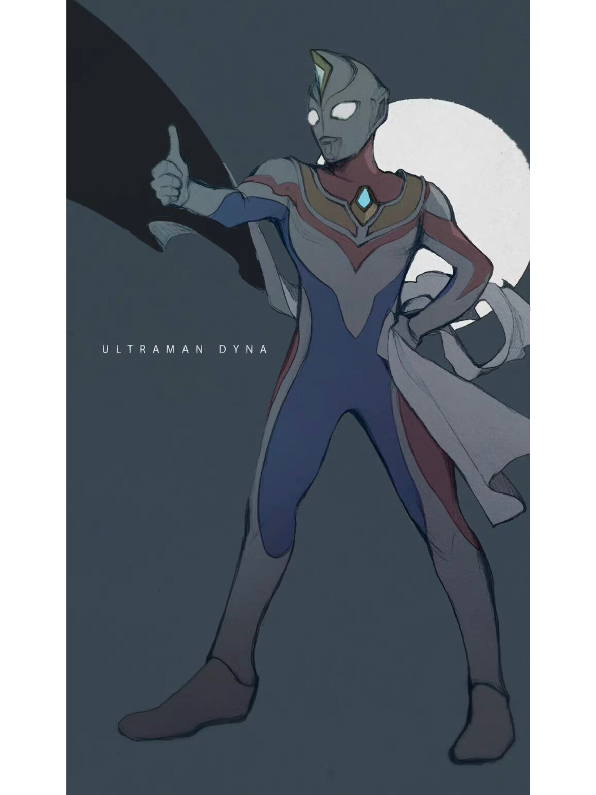 一组奥特曼绘画 平成三杰 作者是 shellm1988 迪迦 戴拿 盖亚 阿古茹