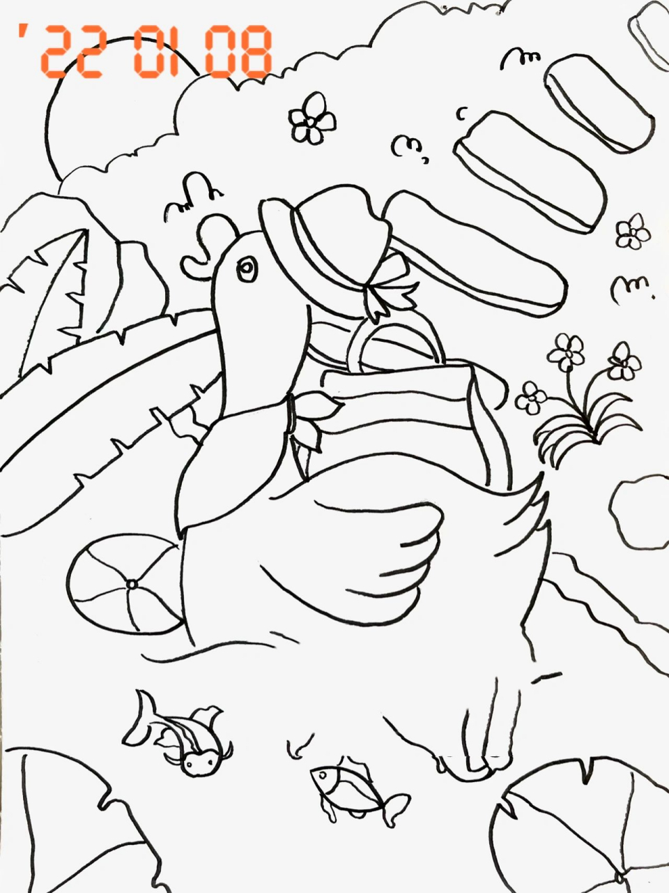 儿童创意画简笔画|《 鹅06》(含步骤图 儿童创意画简笔画|《 鹅06