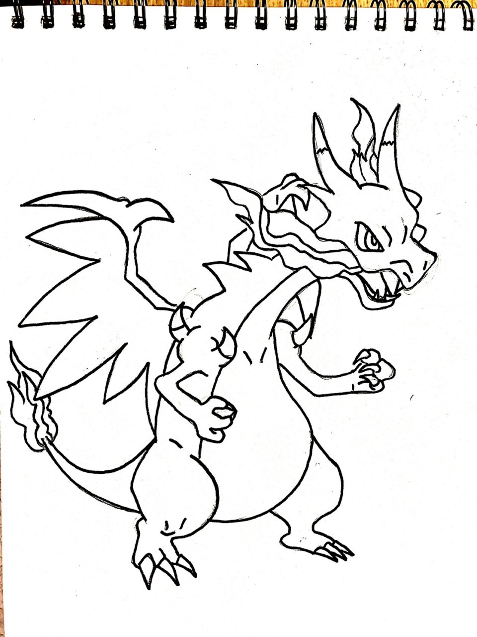 艾岚喷火龙 简笔画