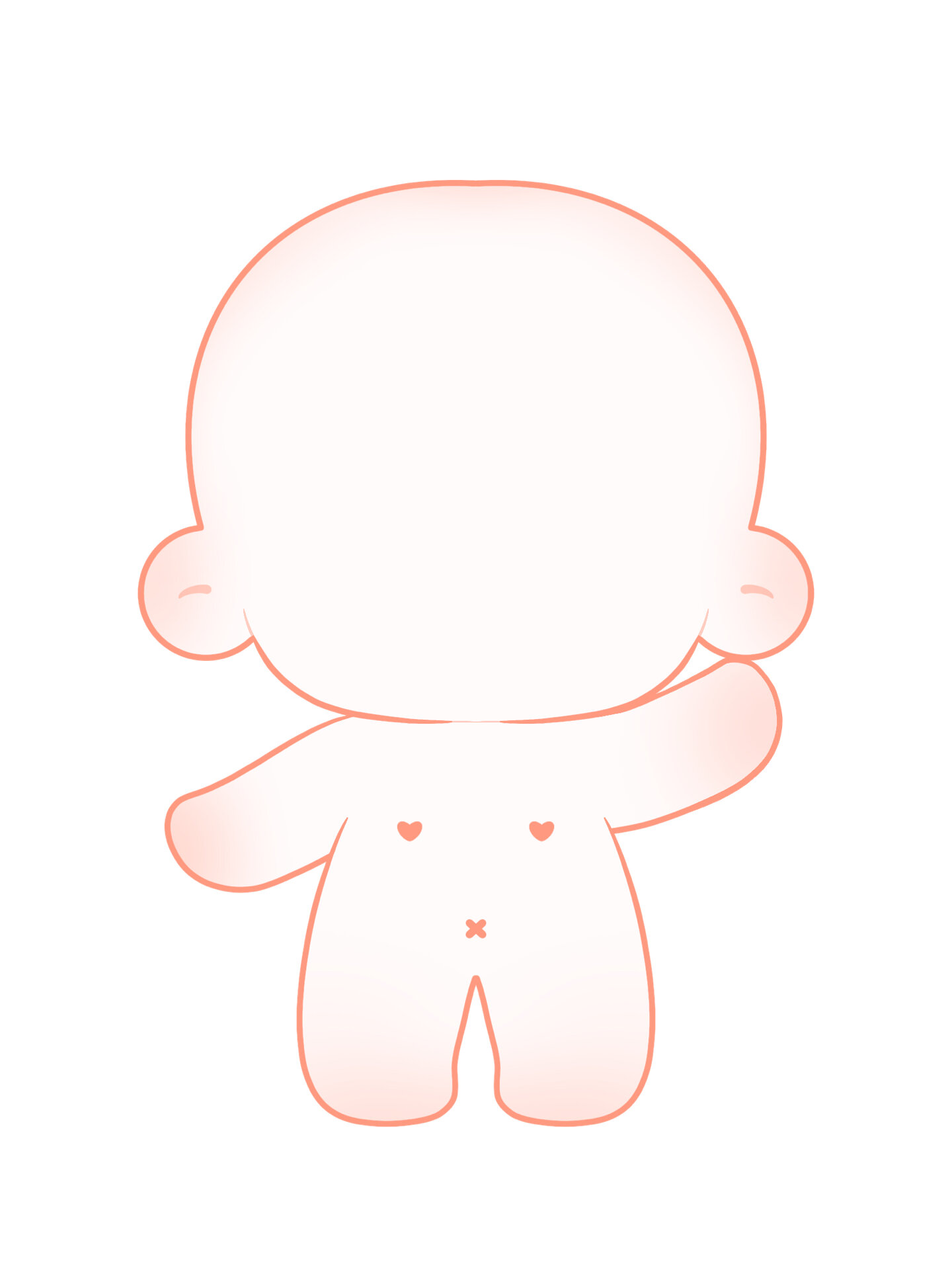 无偿娃体丨身体裸娃画稿 棉花娃娃娃体