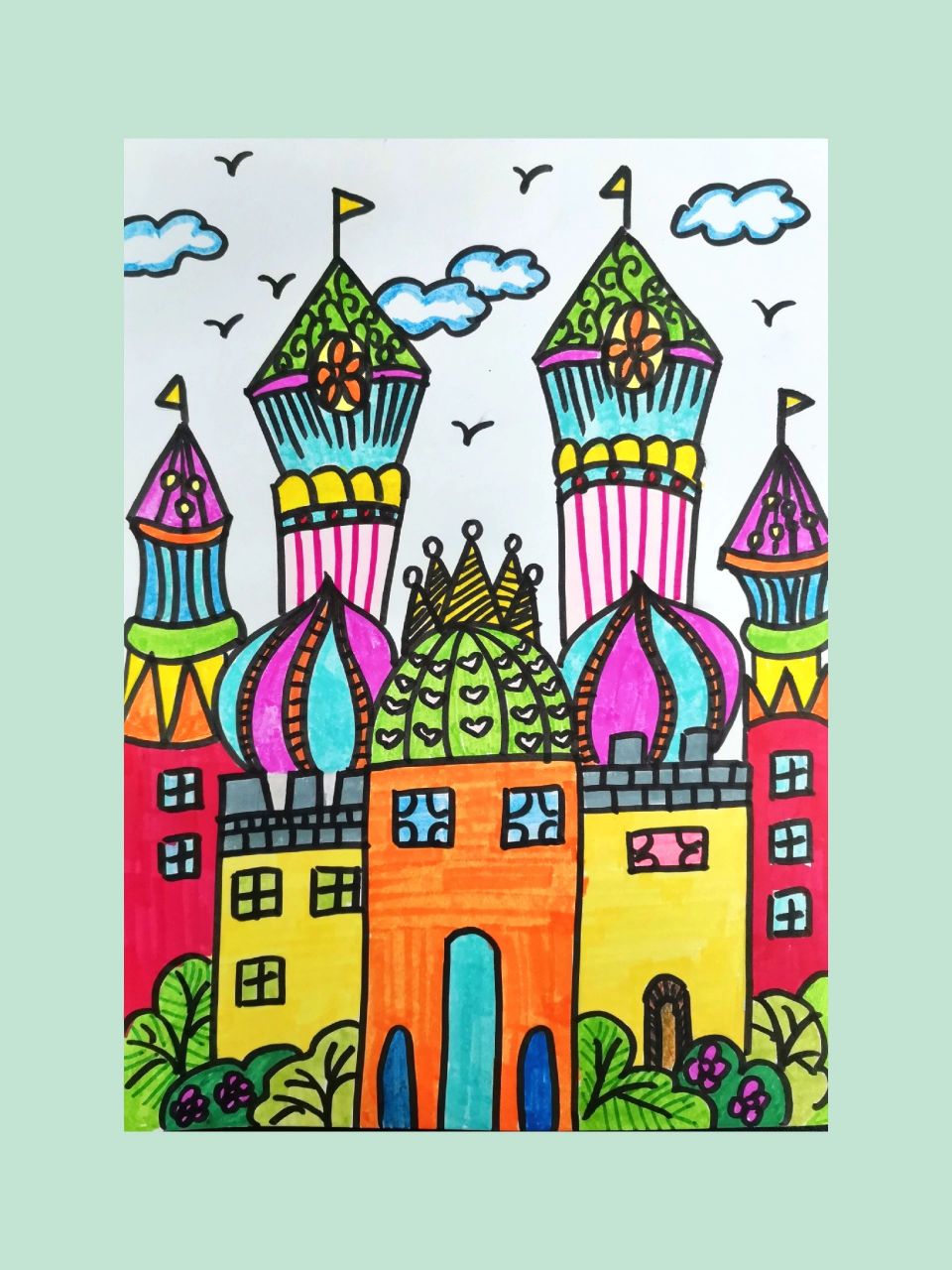 童话城堡绘画作品图片