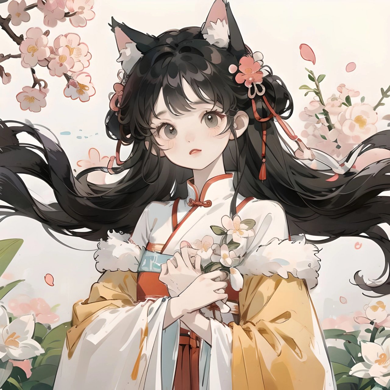 可爱女孩|猫耳橘色古风系 如果这个世界不喜欢你,那它就是我的敌人了.