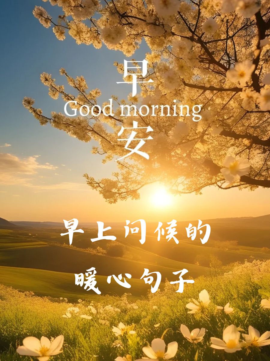 早上问候的暖心句子 早安,愿阳光轻抚你的脸庞,带给你一天的温暖.