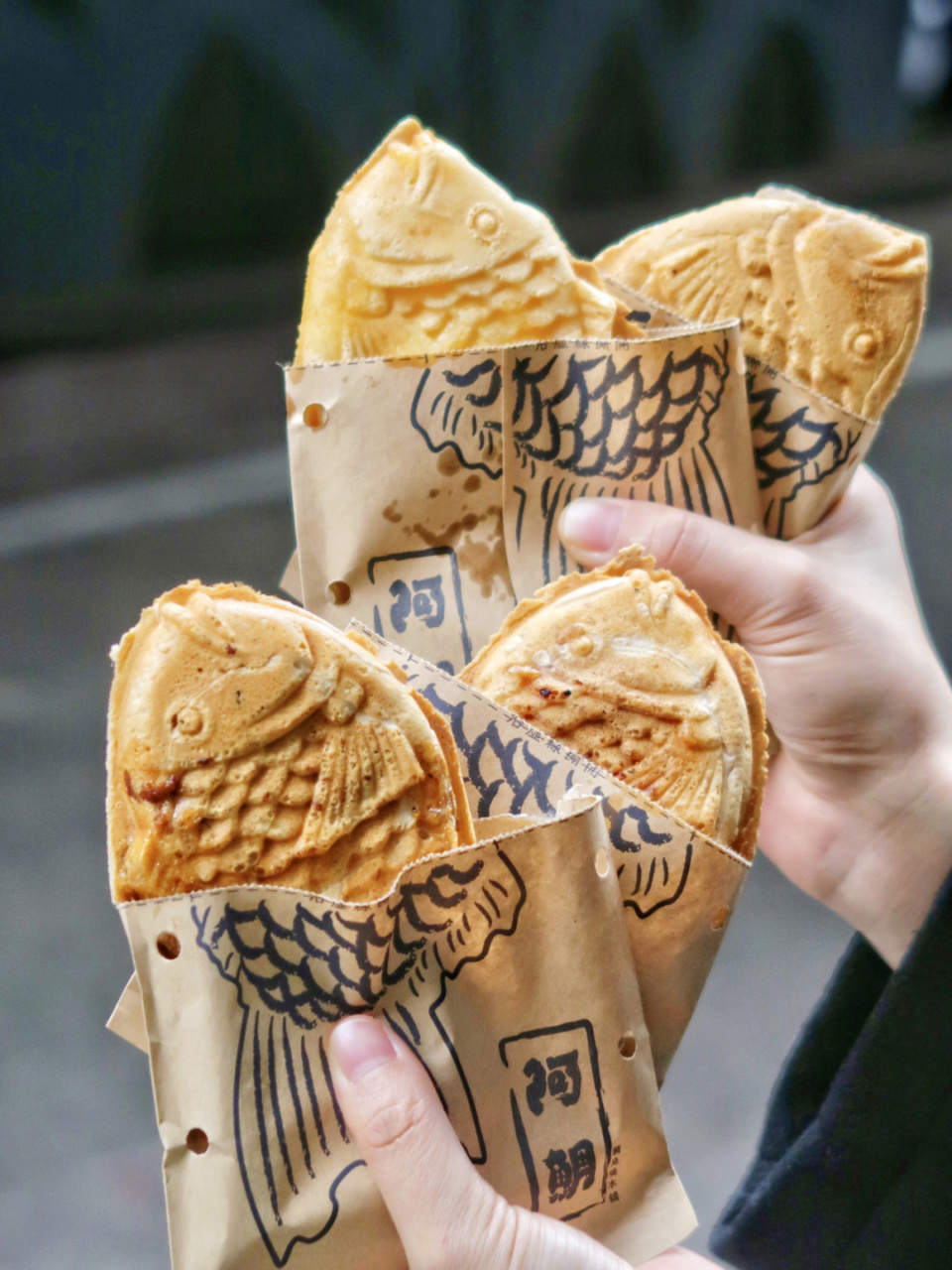 今天终于买到了超火的日式鲷鱼烧了95 因为门店很小,真的很容易错过