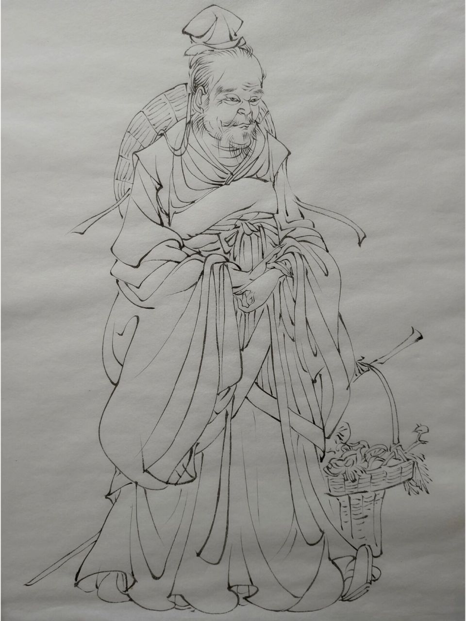 今日练习-蔡岚工笔人物"华佗"     《蔡岚工笔人物画集·白描卷》