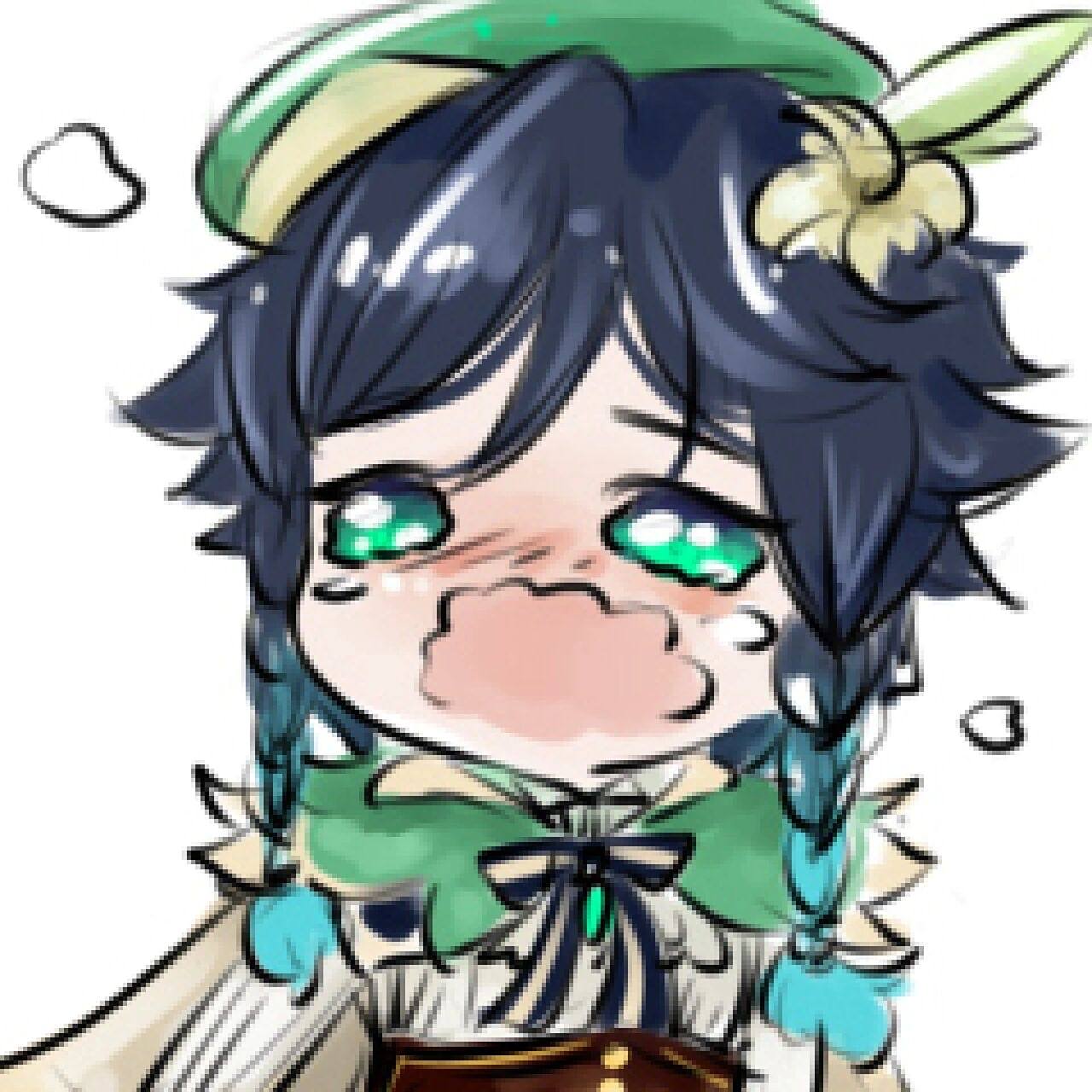 [原神] 温迪哭哭表情包 没找到温迪哭哭表情包干脆自己画个用吧 各位