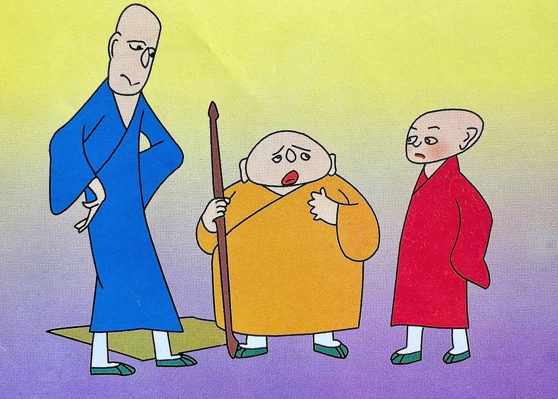 美术电影连环画推介-三个和尚  剧情简介 从前有一座山,山上有座小庙