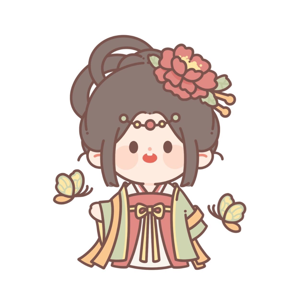 古风q版人物小合集 十二花神 ①梅花 ②杏花 ③桃花 ④牡丹