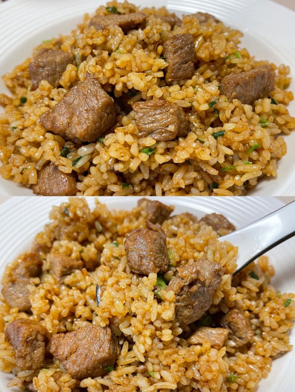 直接吃破防的牛肉粒炒饭!