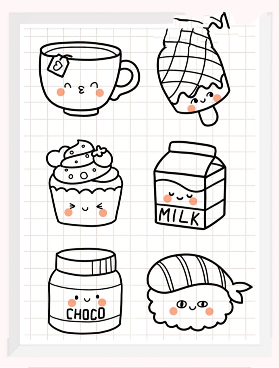 简笔画|萌萌哒食物简单甜品点心牛奶蛋糕   我生命里最大的突破之一