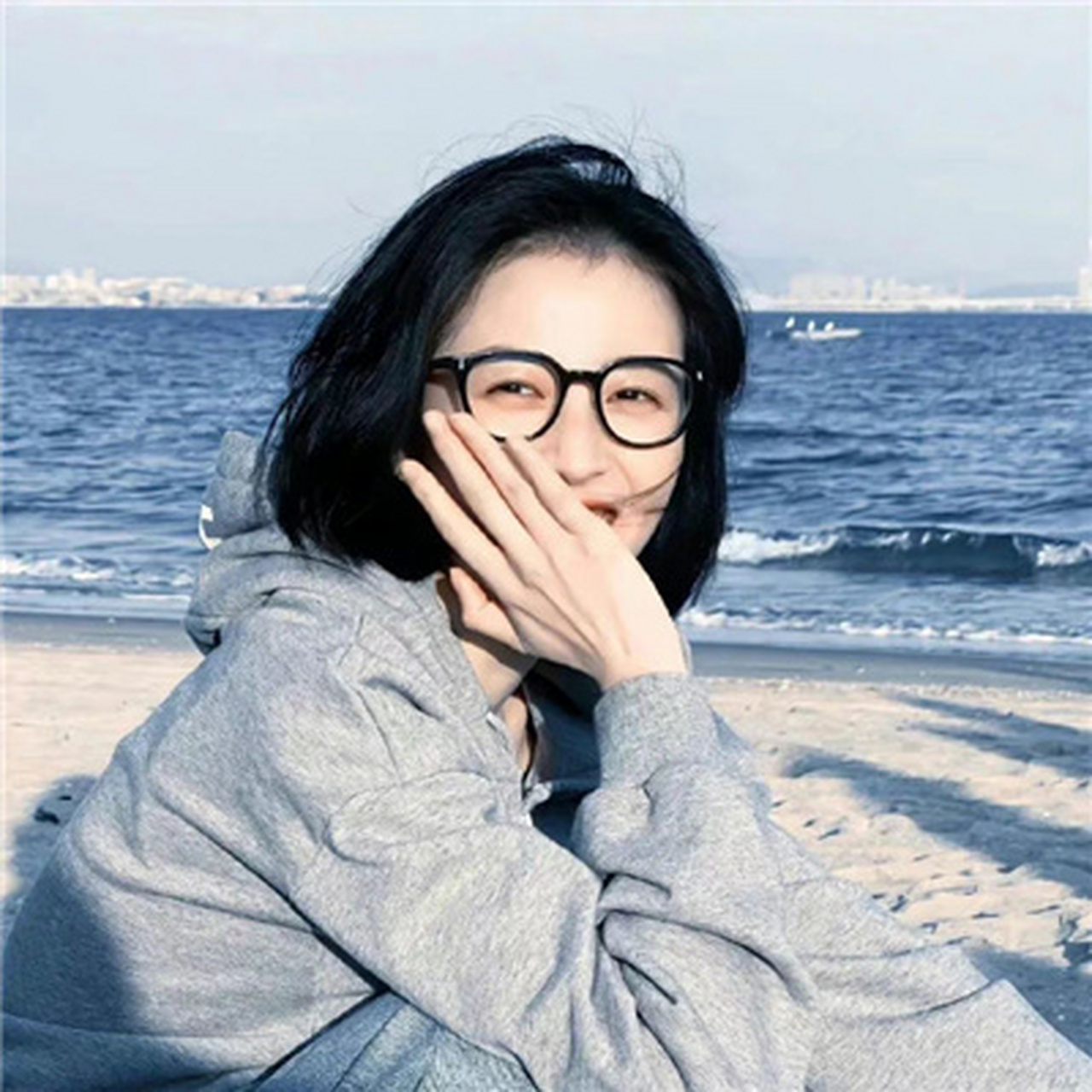 蓝色大海头像 女生图片