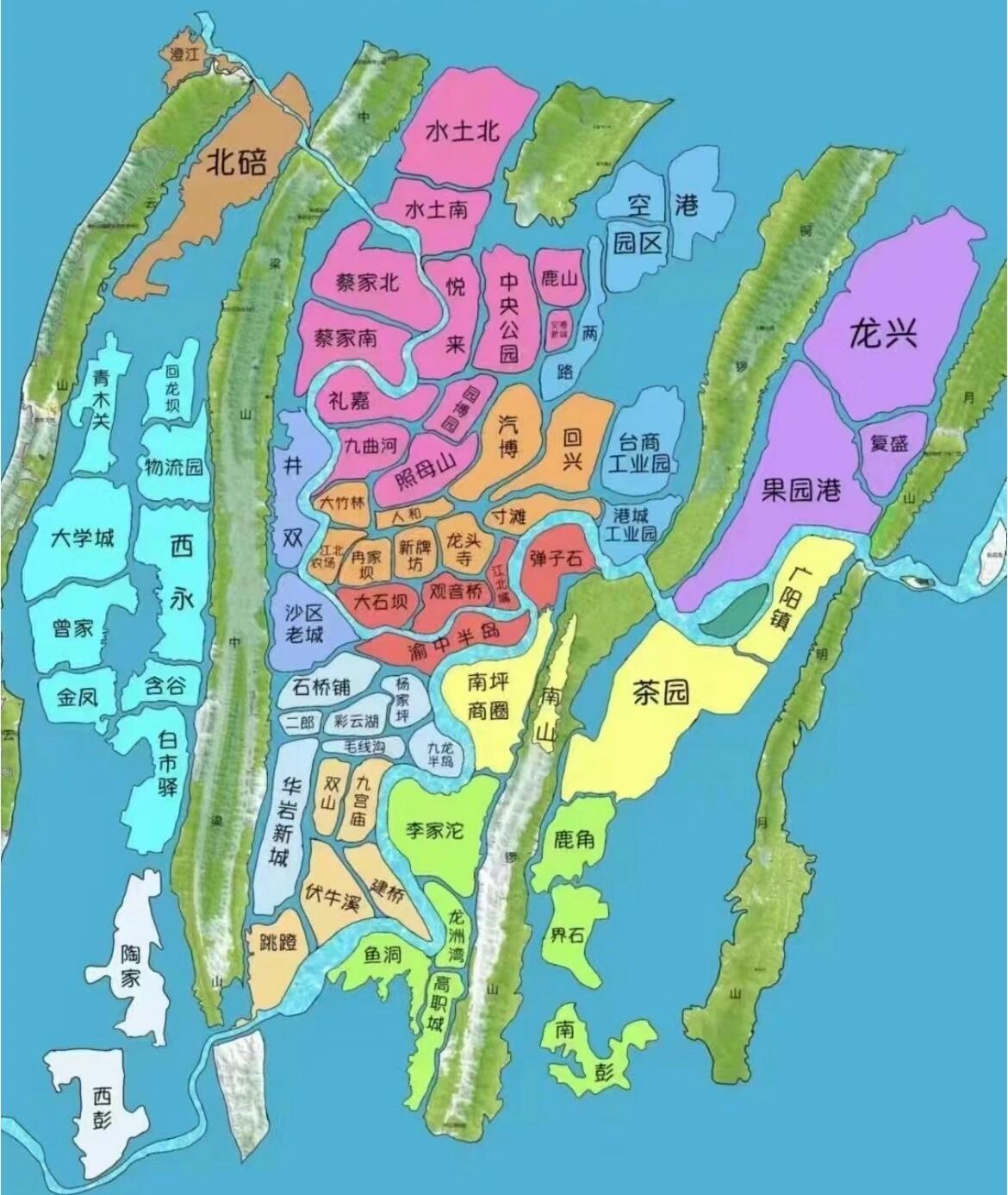 重庆板块地图,选对区域才能买对房