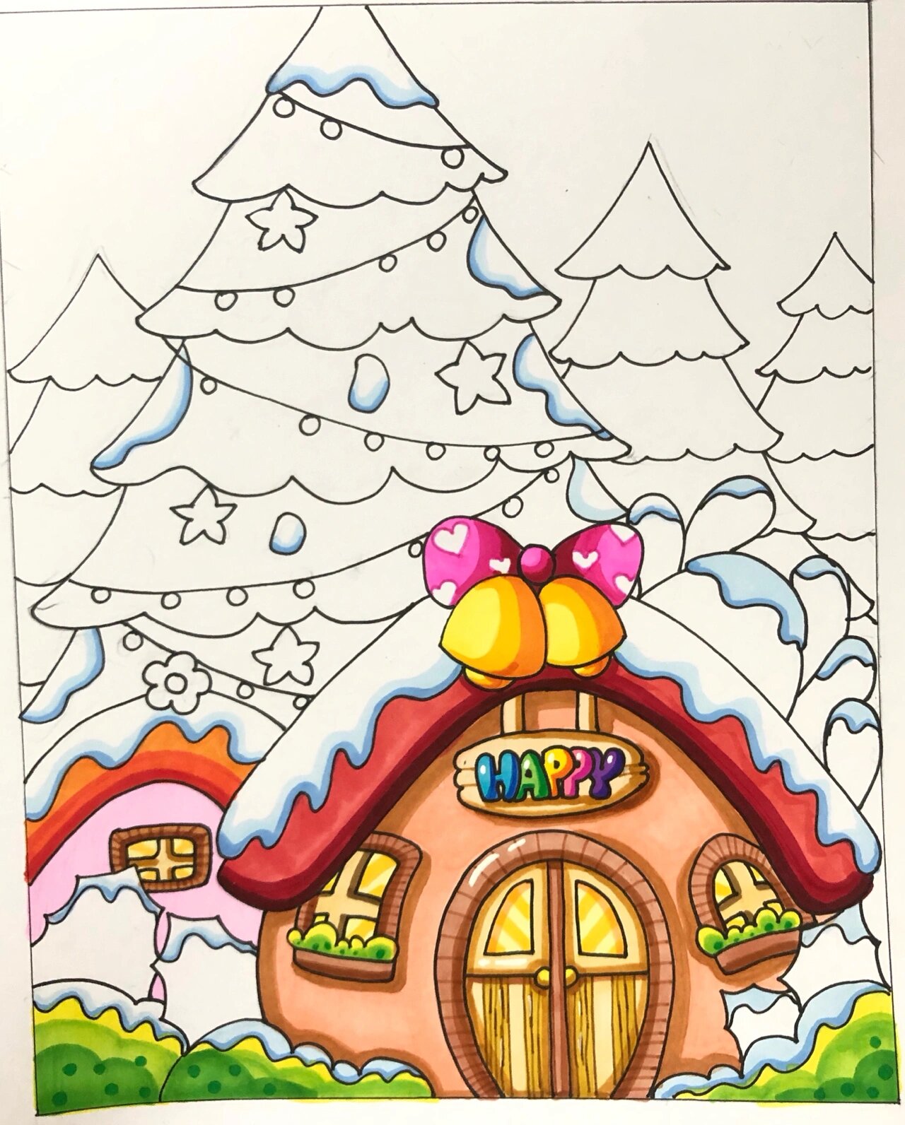 原创作品|圣诞节主题插画 马克笔手绘画 原创作品分享✨ 大爱圣诞节