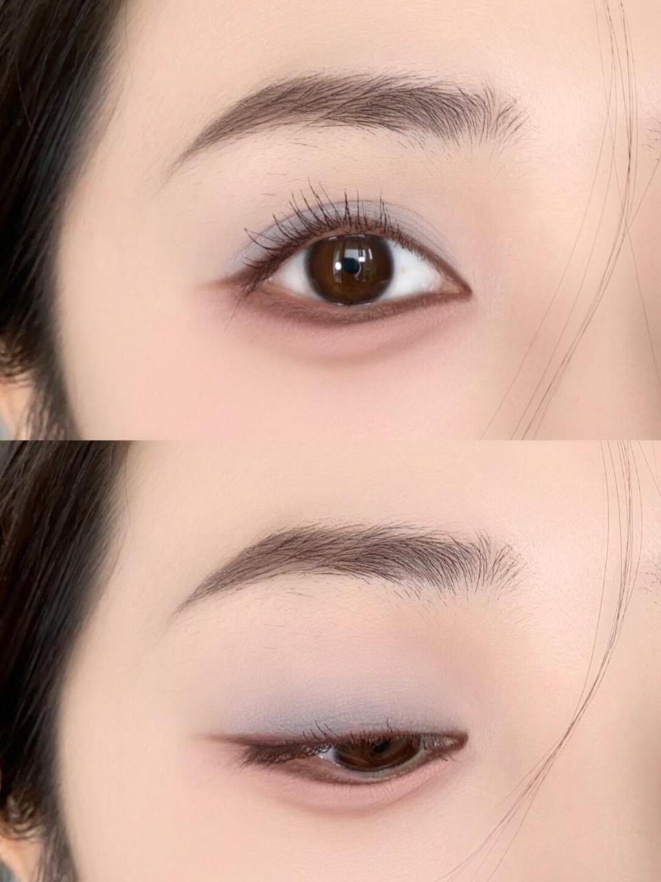 新手0基础!蓝色眼影 粉色卧蚕好甜!