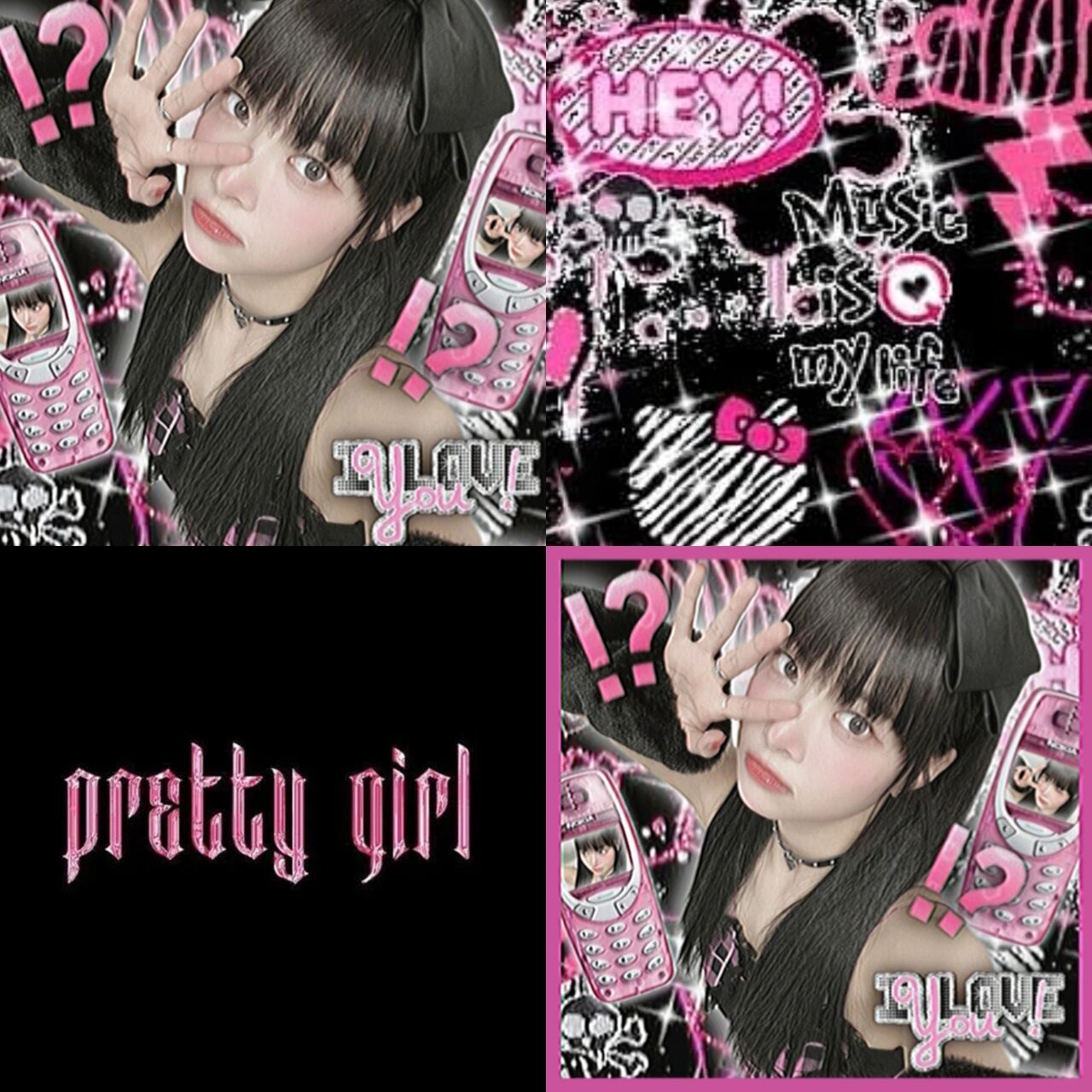 94|eunchae洪恩彩y2k风头像&背景图 妹宝这个造型真的又甜又酷