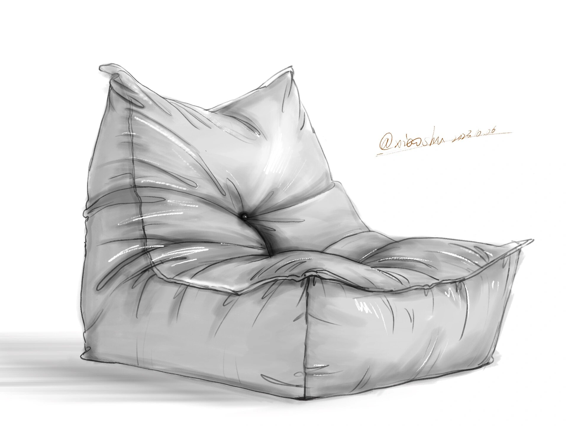 原创设计|懒人沙发手绘