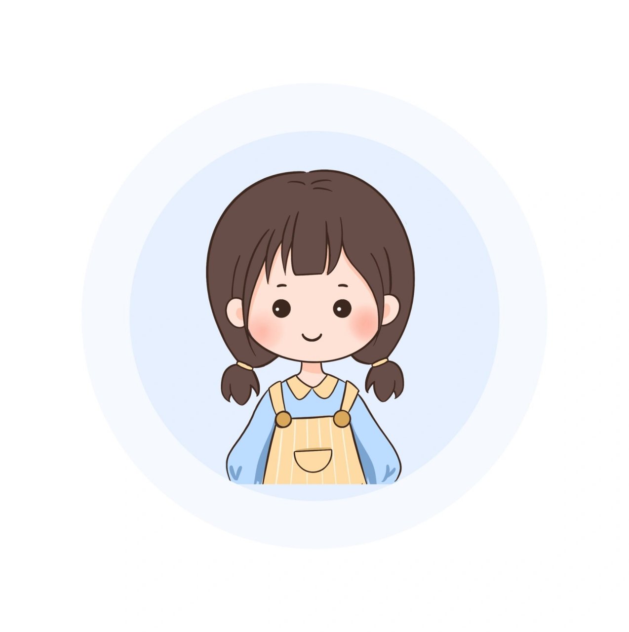 简笔画|q版人物小女孩可爱头像分享～ - 卡通头像凑齐九宫格了,整理一