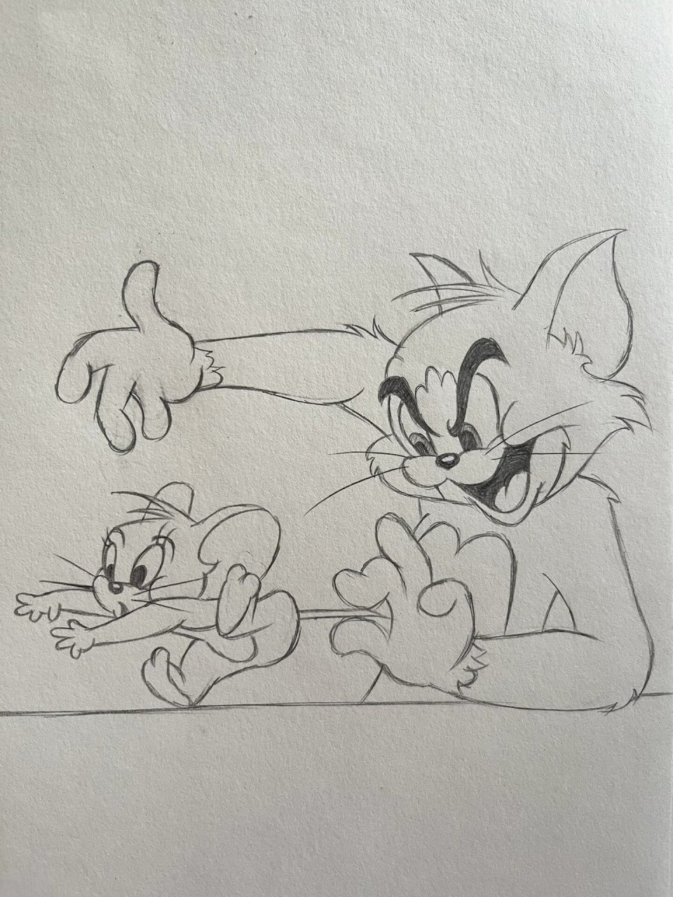 猫和老鼠简笔画 大家七夕快乐呀[大笑] #画画# #每日一画画# #画画的