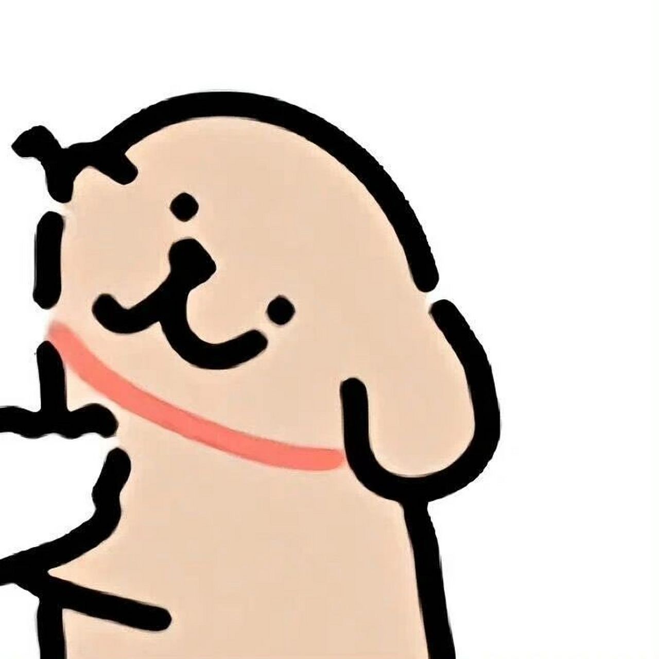 乖宝摸摸头(线条小狗情头) 乖乖宝宝奖励摸摸头