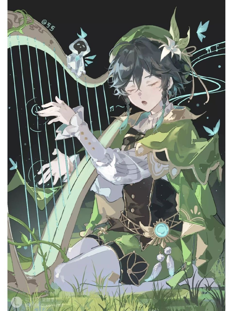 帅气风男,谁是你的菜Ⅰ魈魈不知道哦 图片来自lofter画师可可(退堂鼓