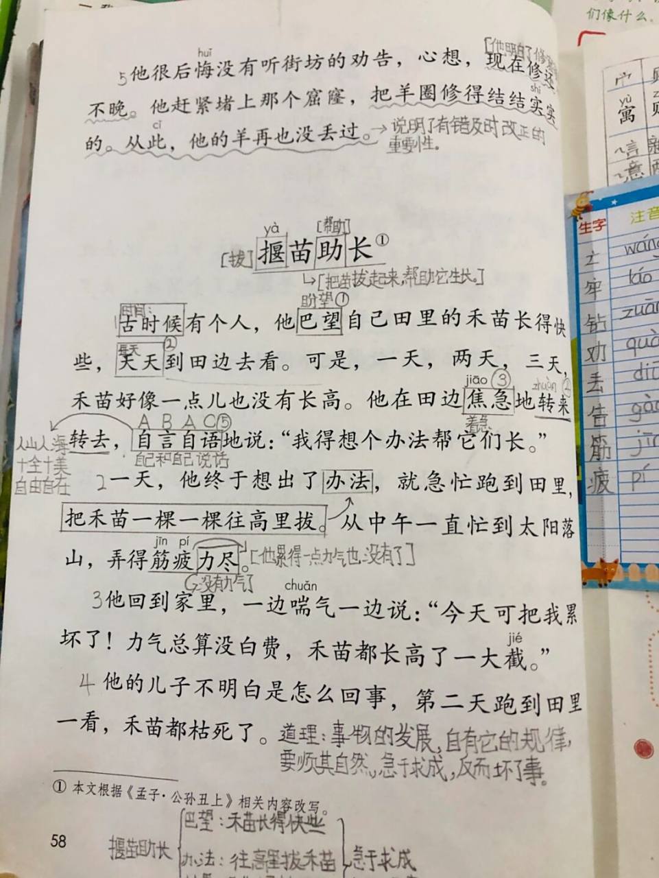 《寓言二则》学生笔记 久等了各位～最近一直忙,没有更新哈～#二年级