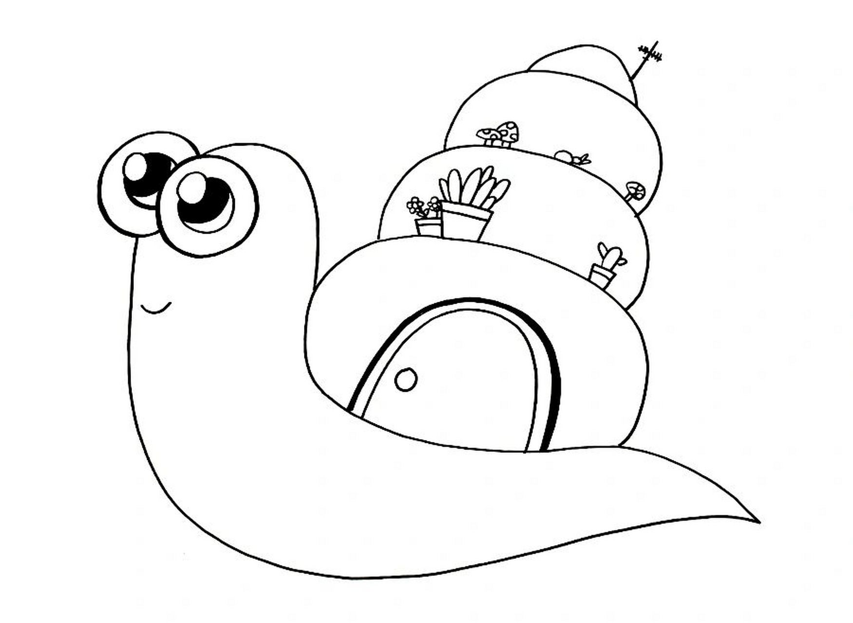 蜗牛怎么画教案图片